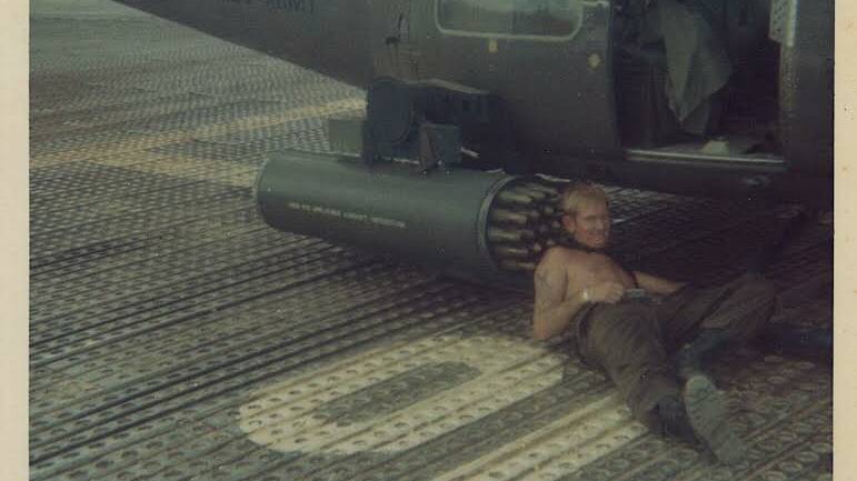 ROCKET MAN: Moruya's Lt George "Joe" Ralph takes a well-earned 'breather' between missions in Vietnam.