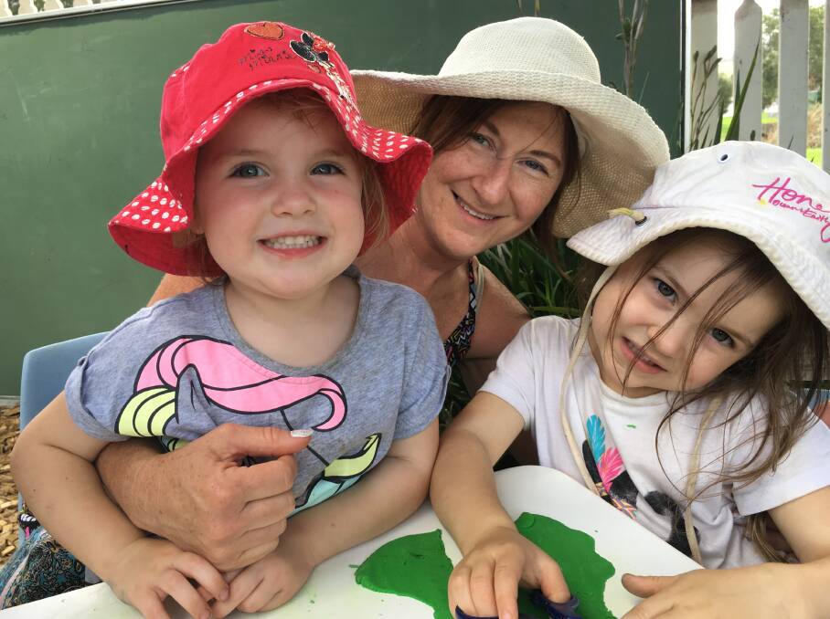 SURVIVOR: Bonnie Cassen with her granddaughters Eleanor (left) and Charlotte (right). Photo: Supplied.