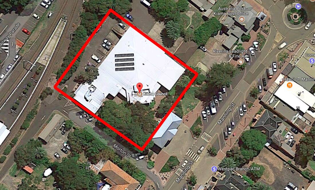 Aerial view of Kiama Council, Manning Street. Photo: Google Maps.