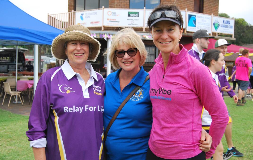 Julie Westaway, Faye Redgrave and Beth Roddy at the Relay.