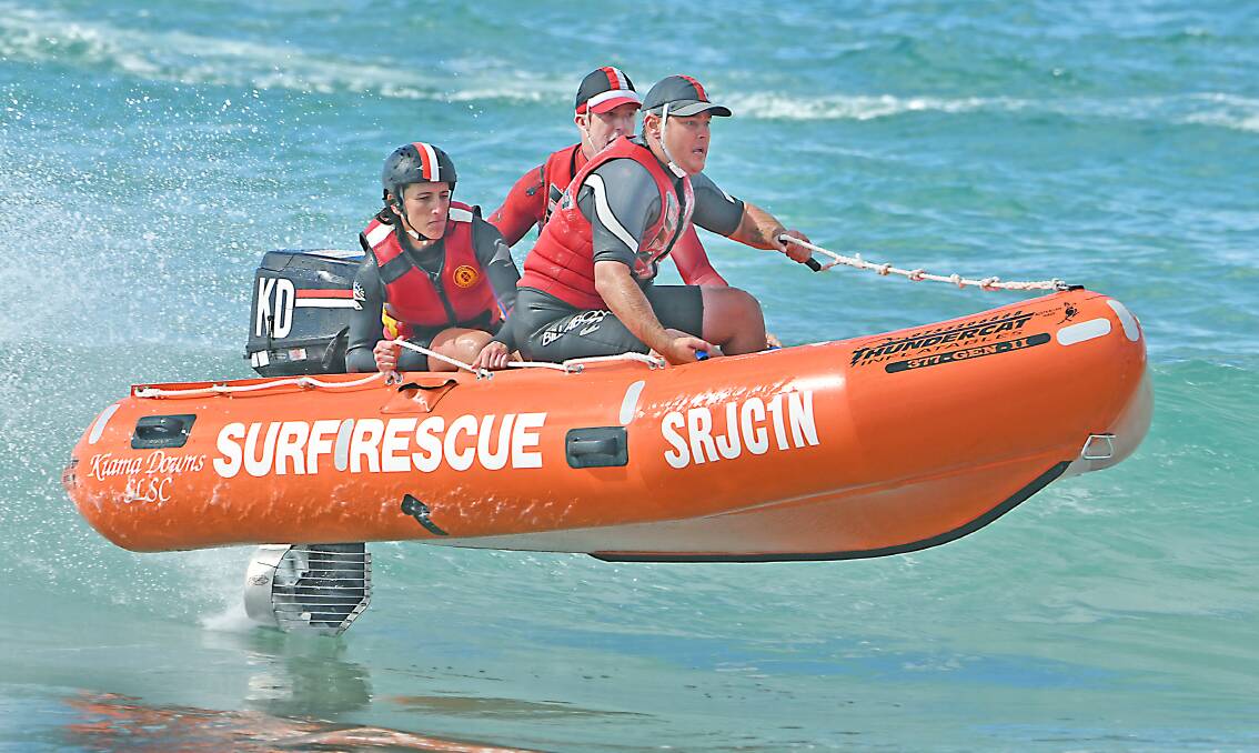 Kiama Downs lifesavers compete at the Interstate and Australian IRB (Inflatable Rescue Boat) Championships at Cudgen Headland SLSC over the weekend.