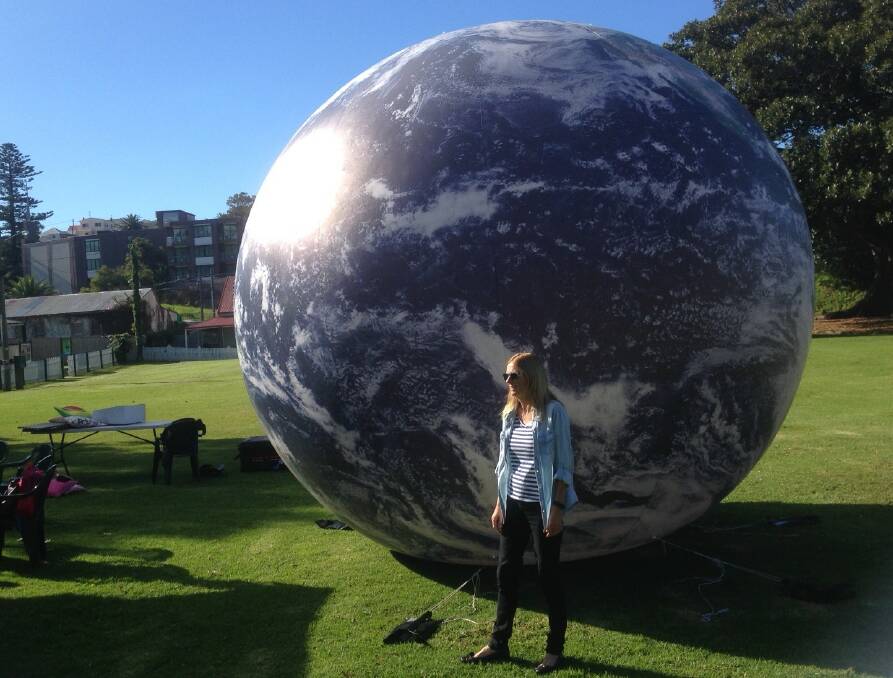 Giant Earth ball rolls in to Kiama