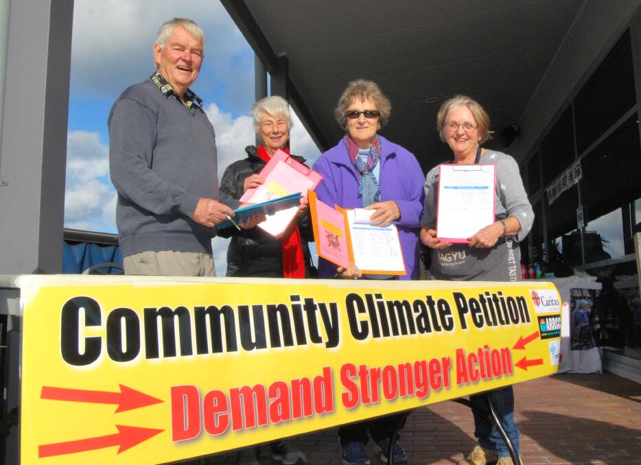 Denis Quinn, Mary Raftery, Gabrielle Fogarty and Maria Baden will be collecting signatures each week at the Kiama Farmer's Market for the next month.