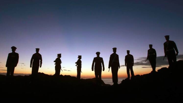 PROUD HISTORY: Anzac Day dawn service at Kiama lighthouse. Picture: SYLVIA LIBER