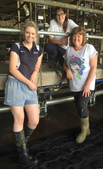 Brooke Roulstone, Laura Thakur and Tracey Russell match it with the men. Mrs Russell said she likes to keep learning and that happens every day on the farm.