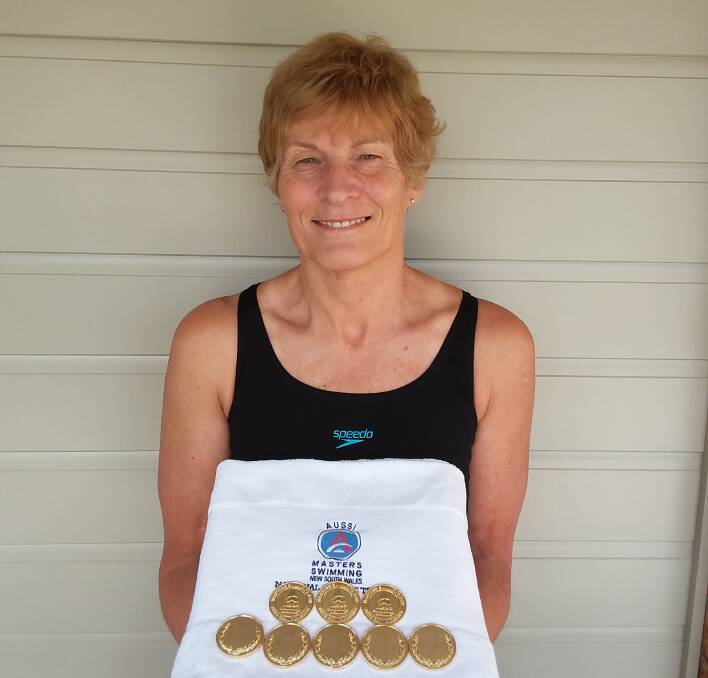 RECORD BREAKER: Pam Munday has won eight gold medals at the NSW Masters Swimming State Short Course Championships.