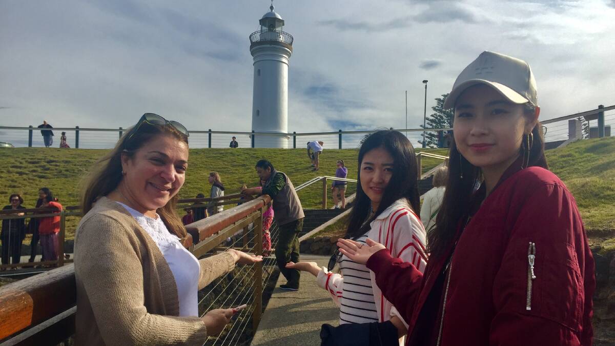 ROAD TRIP: Farah Bozorg, Claire Yan and Yolanda Wu drove from Sydney to Kiama for the day; between them they have visited Kiama on seven occasions.