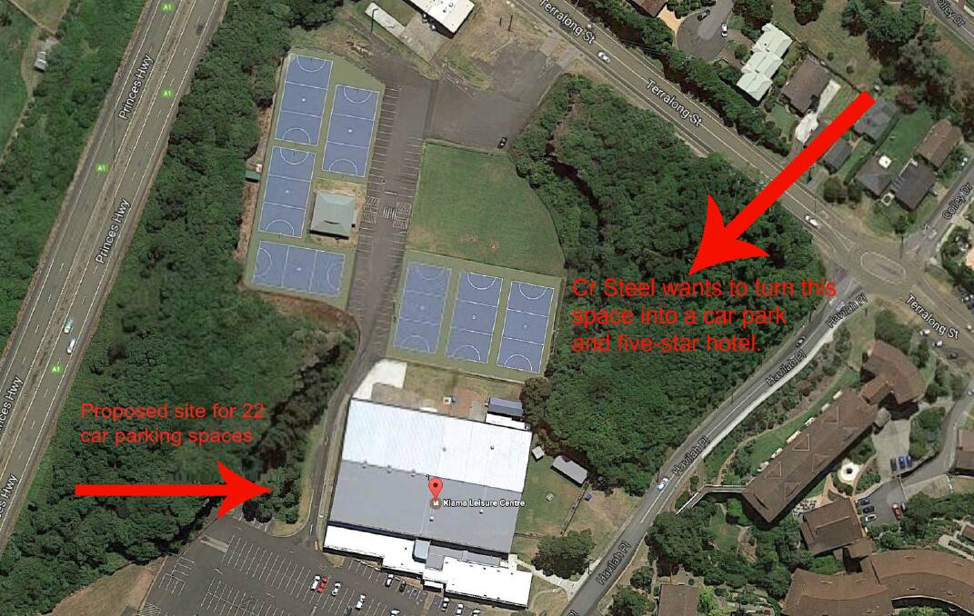 Aerial view of Kiama Leisure Centre courtesy of google maps.