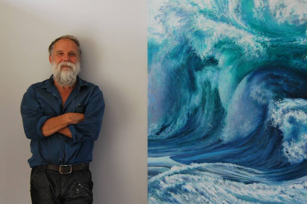 DEEP INSPIRATION: Robert Klein-Boonscate felt compelled to paint these current seascapes after a visit to Bombo on a stormy day.