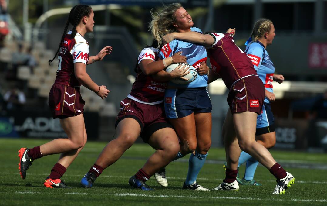 Ruan Sims in action for NSW during the recent Women’s Interstate Challenge. Photo: SYLVIA LIBER