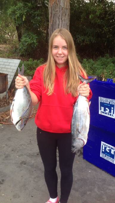 JUNIOR WINNER: Dalmeny Fishing Club member Elise Dickson was the Junior winner with her .876 morwong and her 1.15kg bonito. Well done Elise! 