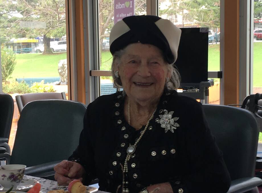 Milestone: Kiama resident Elsie Heard celebrated her 100th birthday with friends and family, and said she has found "the joy of life by helping others". Picture: Supplied. 