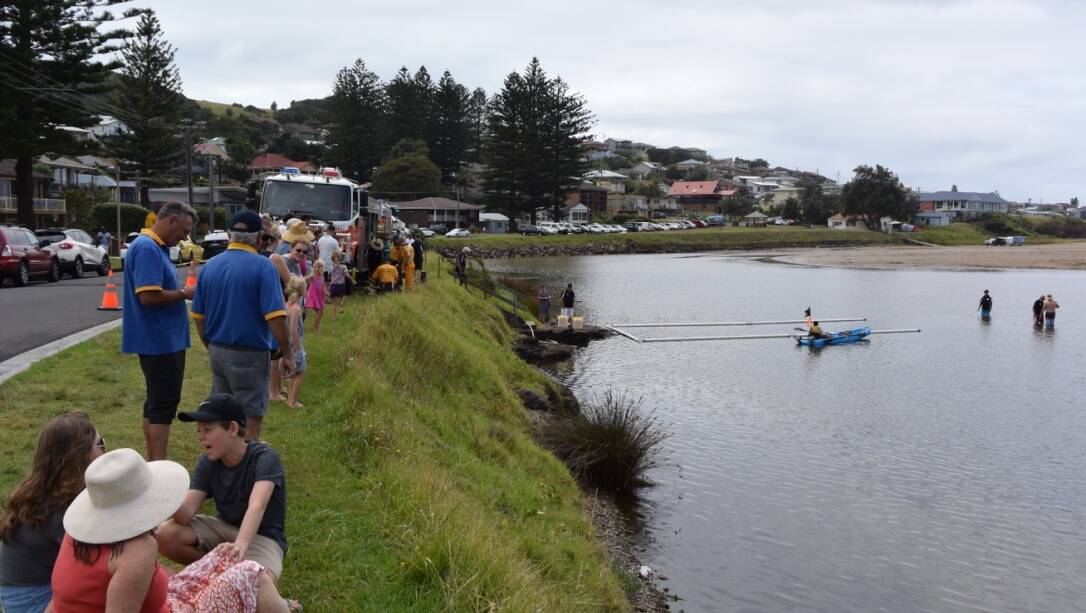The annual Gerringong Men's Shed Duck Derby was held on January 5 at Crooked River, Gerroa. More than 500 rubber-ducks were released. 