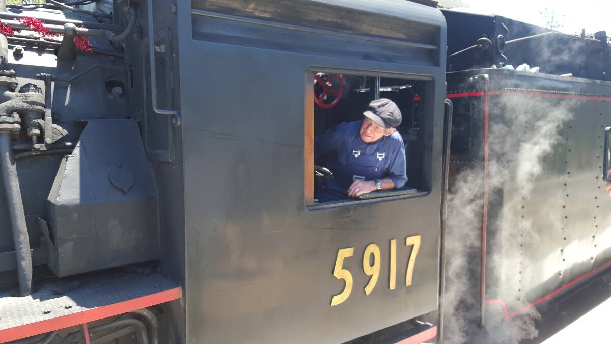 He might have retired from the South Coast line, but Robert Donovan is still taking to the rails, with the Kiama picnic train. Picture: David Bottin