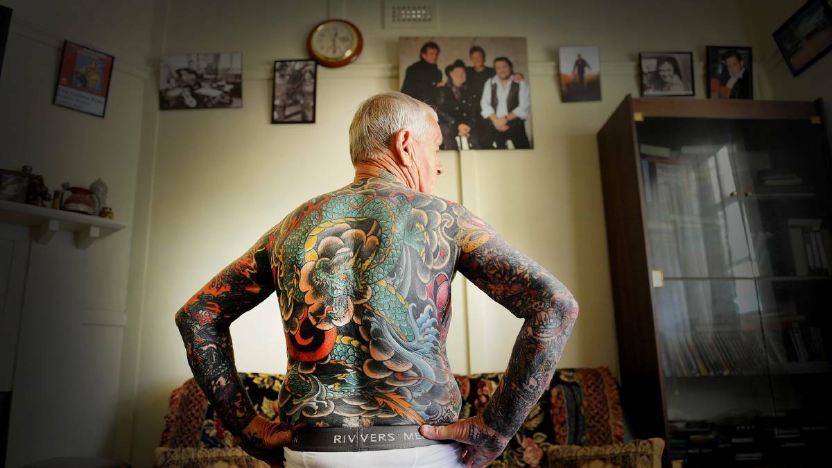 “Poison” is thought by tattoo artists to be one of the most inked-up people in the Wimmera.
