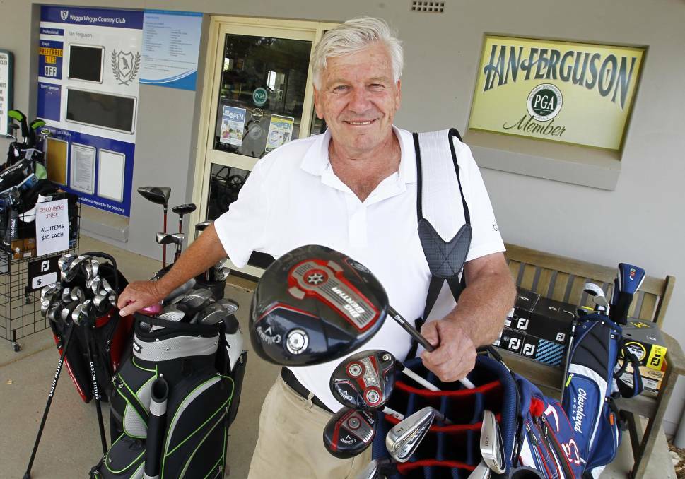  Ian Ferguson will finish up at the Wagga Country Club at the end of this month after 40 years as the club professional. Picture: Les Smith