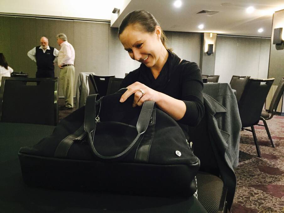 BAGGED IT: Pepperpot Marketing director Kerry Chick from Kiama is happy to know she might be able to claim her handbag on tax.