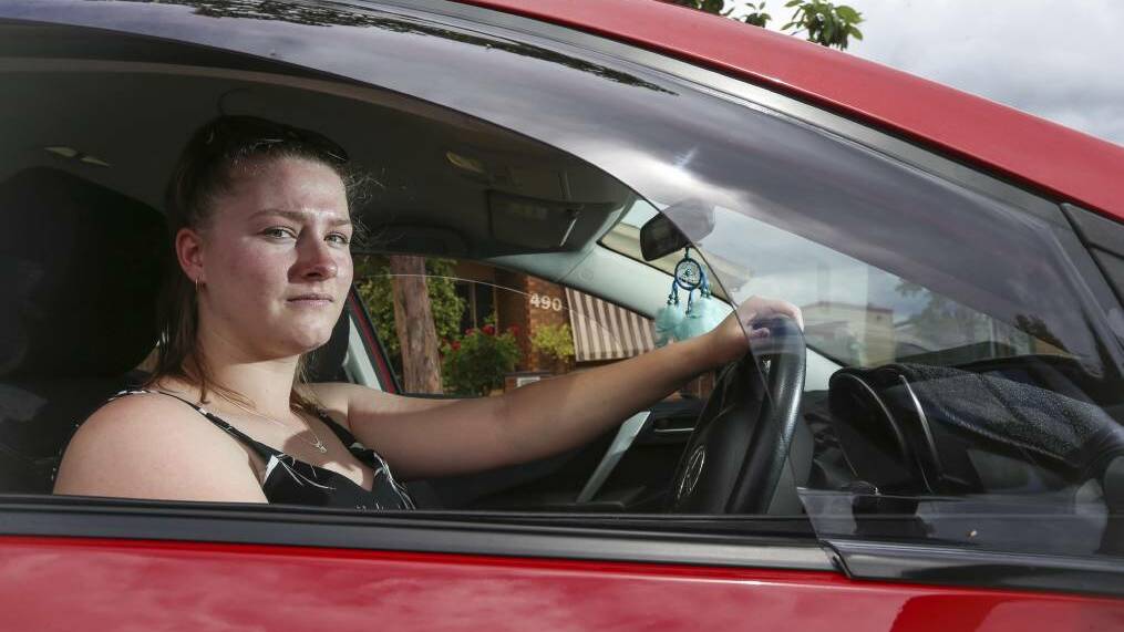 Probationary drivers like Dani Sanderson are scared they will get fined because cross-border road rules are unclear. Picture: JAMES WILTSHIRE