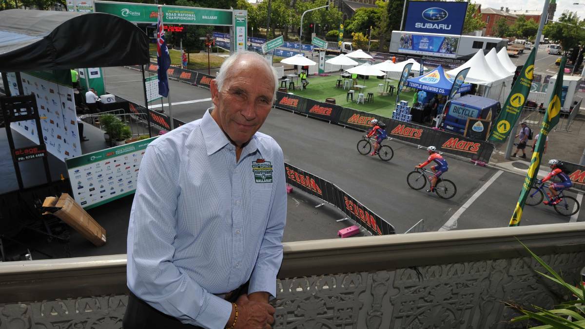 Renowned cycling commentator Phil Liggett returned to Ballarat. Picture: Lachlan Bence
