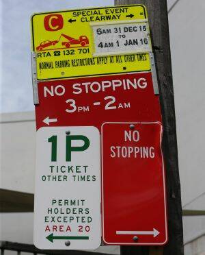 This is a real parking sign in Pyrmont, Sydney. Image: Supplied
