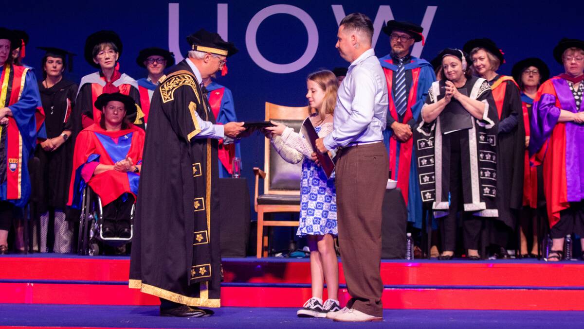 Grace and Ben Livingstone accepted Kimberley's posthumous degree on Wednesday. Picture by Andy Zakeli