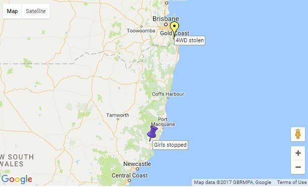 Three girls took stolen vehicle on 500km drive from Queensland to NSW: Police