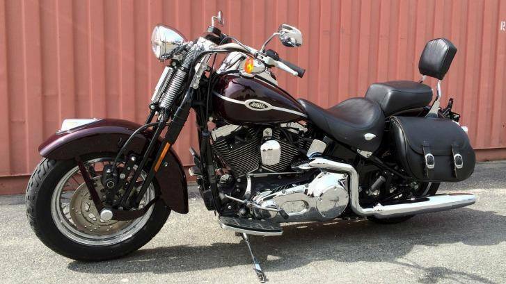 MISSING BIKE: A 1996 Harley-Davidson Heritage Softail Special, similar to the one found in Nowra. Photo: photos@smh.com.au