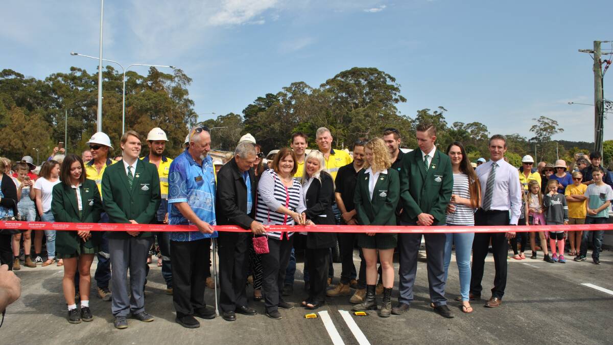 At the official ribbon cutting of the new Burrill Lake bridge. 