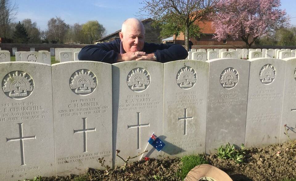  Russell Kent was the first of his family to ever visit his great great uncle Private Yardy.
