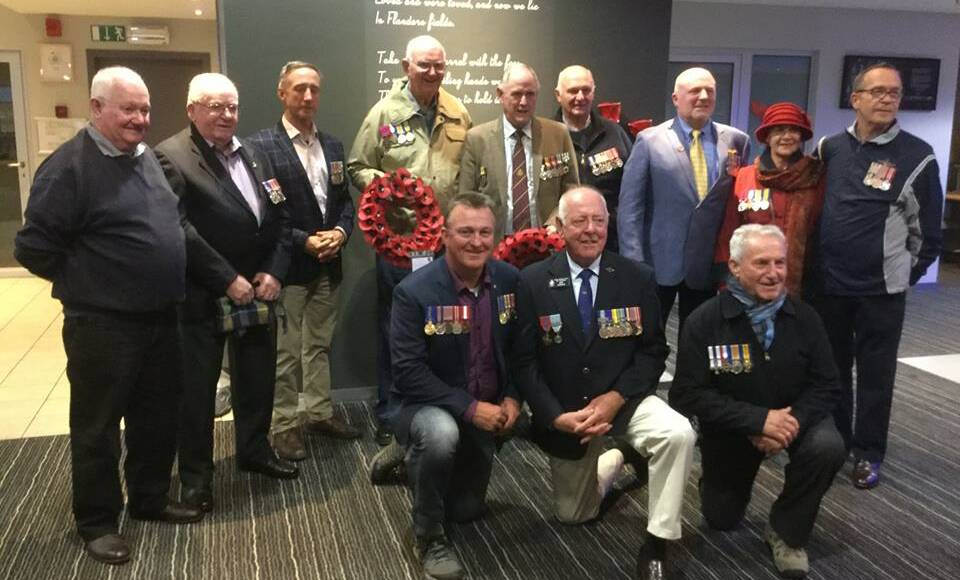 Members of the Shoalhaven tour party before the Menin Gate service.