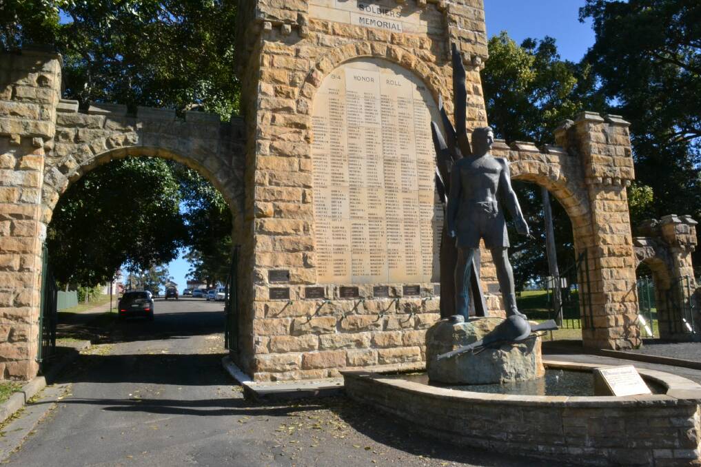 The historic Nowra War Memorial at the entrance to the Nowra Showground.
 