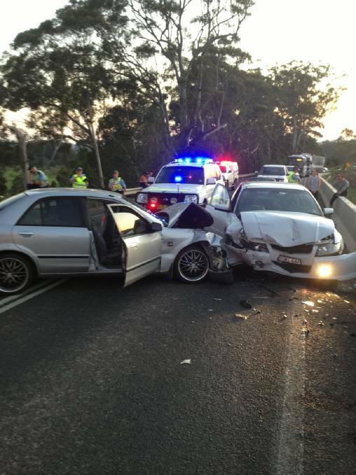 CRASH: The October 2, 2015 crash scene on the Princes Highway north of Berry. Photo: Supplied