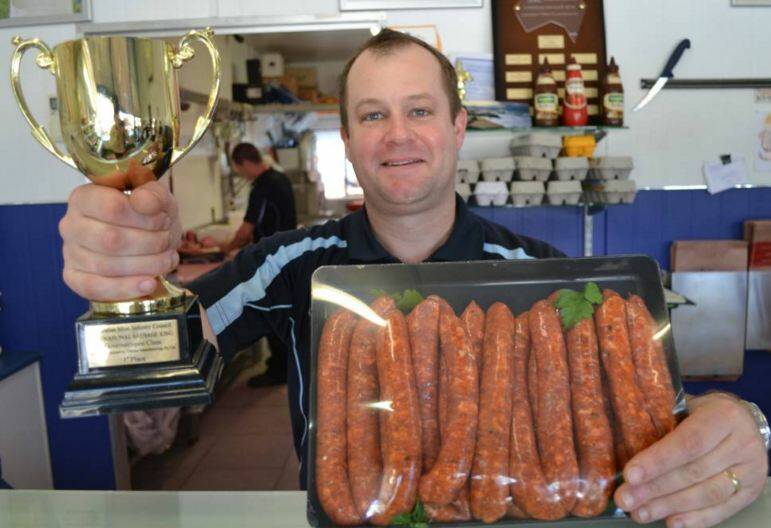READY TO GO: Well-known for his award winning sausages, Shoalhaven Heads butcher Nathan Alcock will face 20 of the country’s best at The Butcher Wars as part of Meatstock, The Music and Meat Festival in Sydney this weekend.