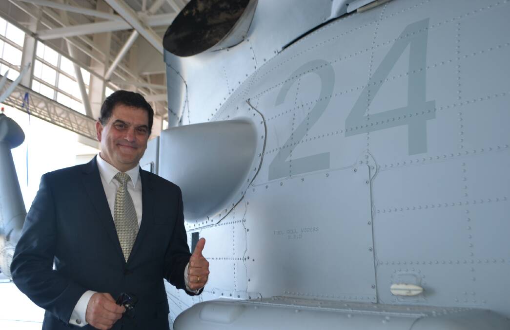 Vince Di Pietro was like a proud parent when the final of 24 Romeos arrived at HMAS Albatross on Monday.