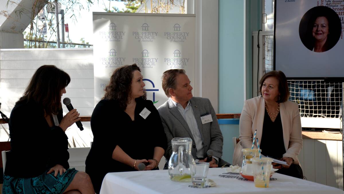 The Panel: Property Council NSW Executive Director Jane Fitzgerald, MMJ Wollongong's Tracy Preston, Mark Jones of Architects Edmiston Jones and Jane Jose from the Sydney Community Foundation. Picture: Desiree Savage