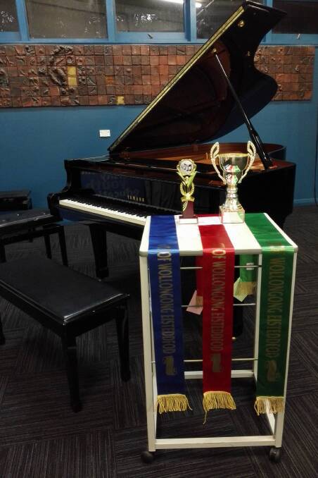 Wesley Church piano "Betty", named in honour of 92-year-old Betty Parsons for her 40 years of commitment and dedication to music. Picture: Tony Purdon