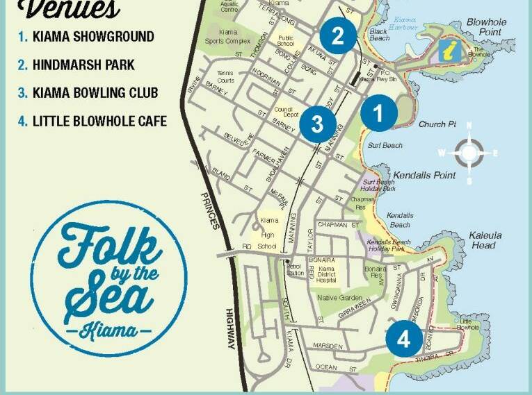 VENUES: All Folk By The Sea venues are within a short walking distance. All venues on Sunday are FREE. For the full program visit: www.folkbythesea.com.au 