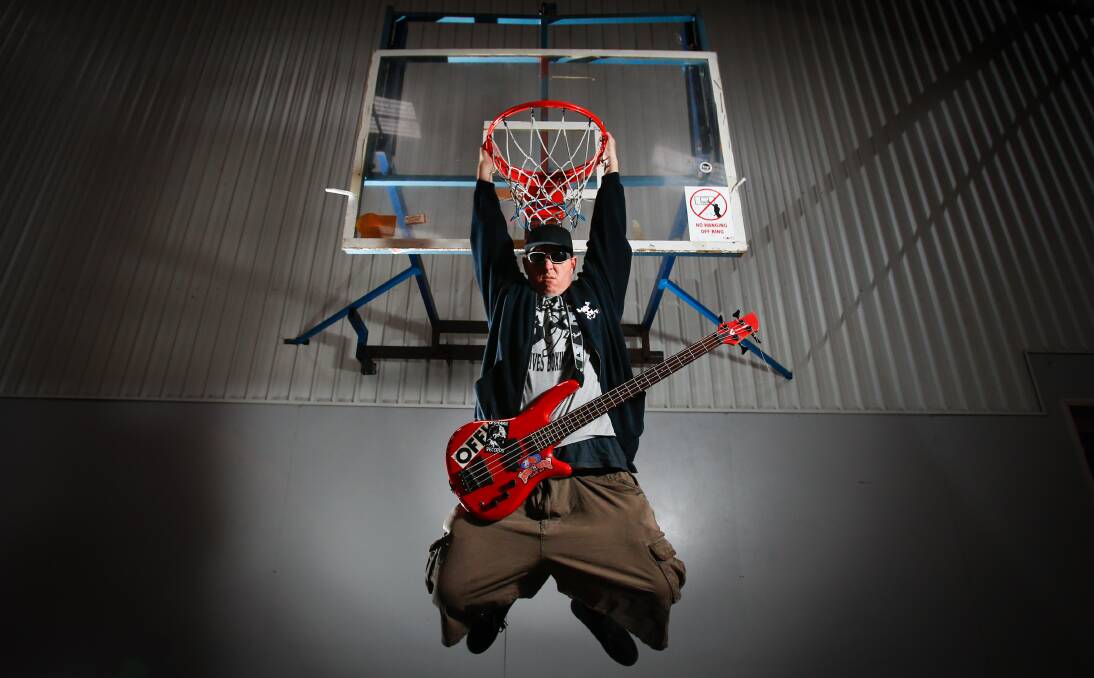CREEPSHOW: Josh "Smyth" Smith is using his production company to put on a punk rock festival on Saturday. Money raised will help out local basketballers in the Illawarra State League men's team. Picture: Adam McLean