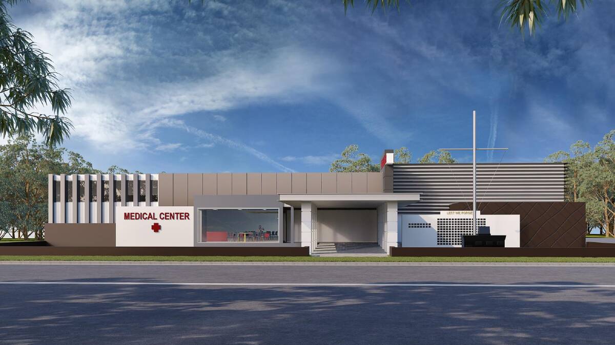 ARTIST IMPRESSION: The new owners of Port Kembla RSL have a vision to transform the premises into a medical centre, but will keep the public memorial intact. Picture: Supplied
