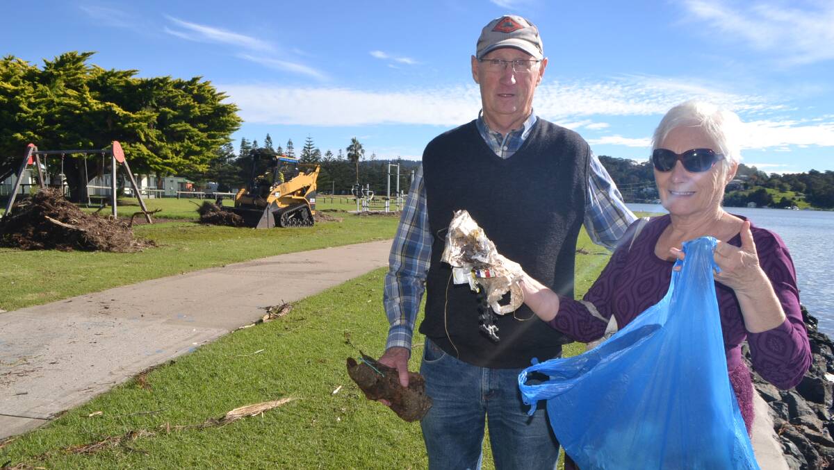 Foreshore clean up and bar damage photos 