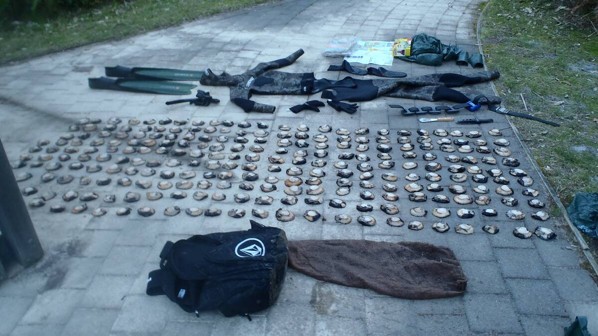 The 46-year-old's diving gear and 248 shucked abalone were seized by the Department of Primary Industries in 2014 At Arragunnu. Picture: DPI