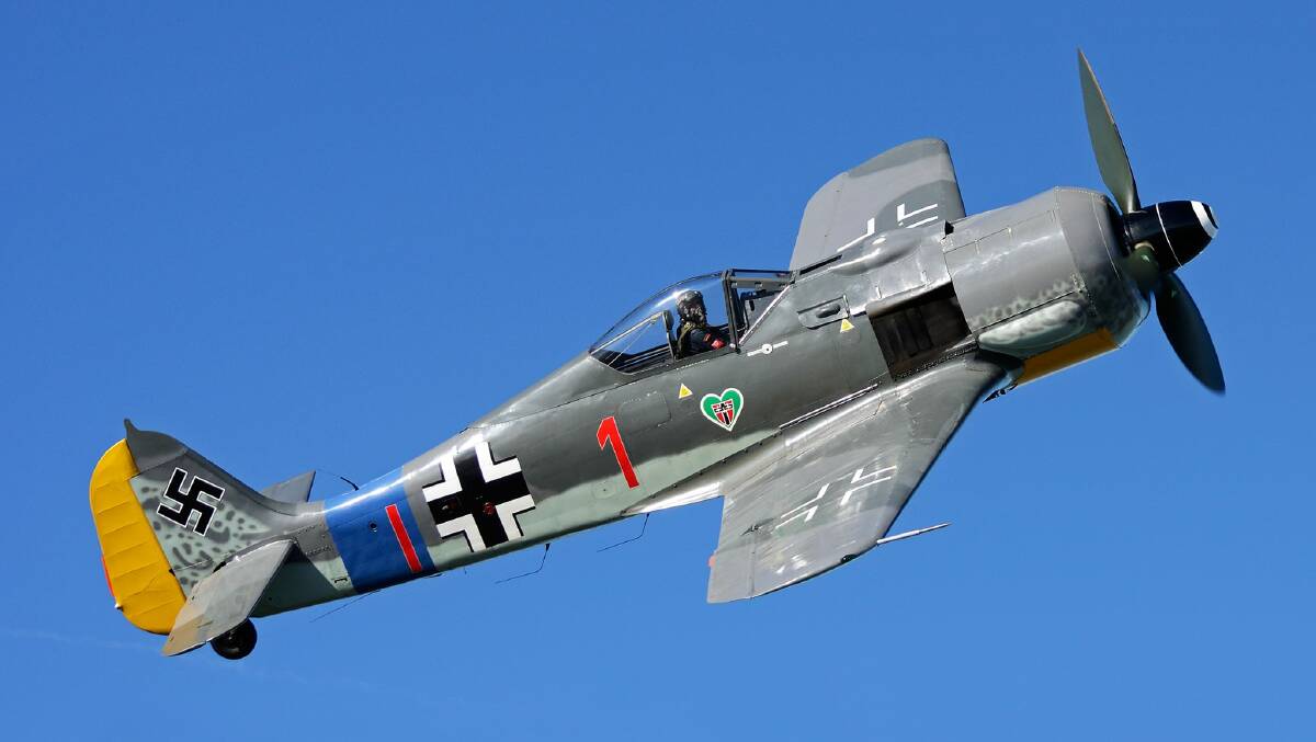 The Focke-Wulf 190 in flight. 