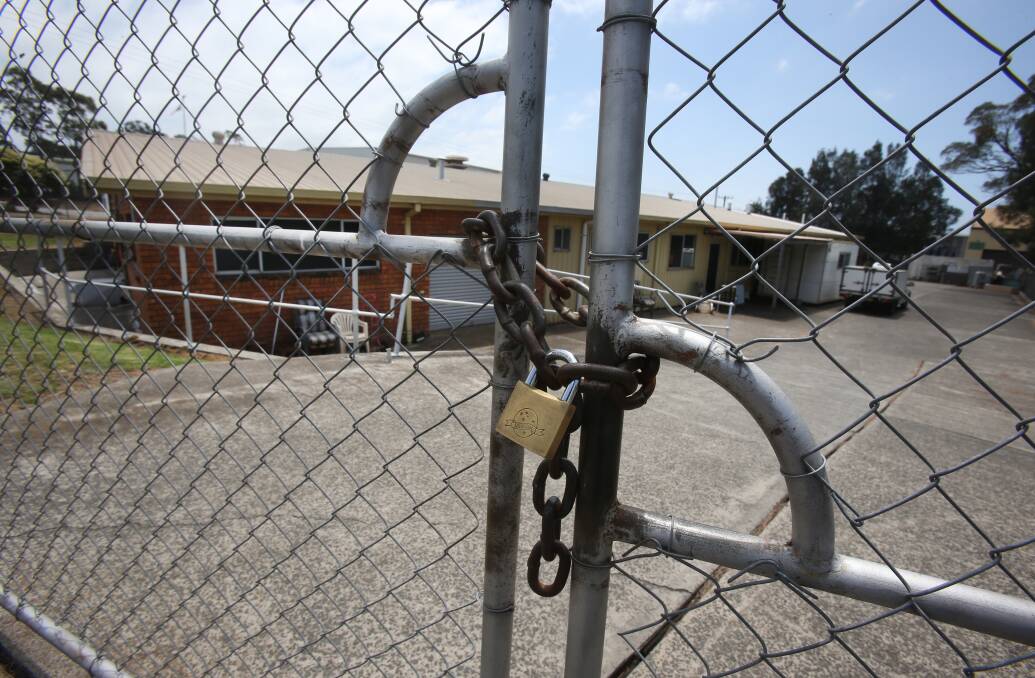 Food Fine: The locked gates of the Unanderra Betta Maid bakery. In May 2016 the defunct bakery is fined in relation to charges of selling unsafe food. Picture: Robert Peet