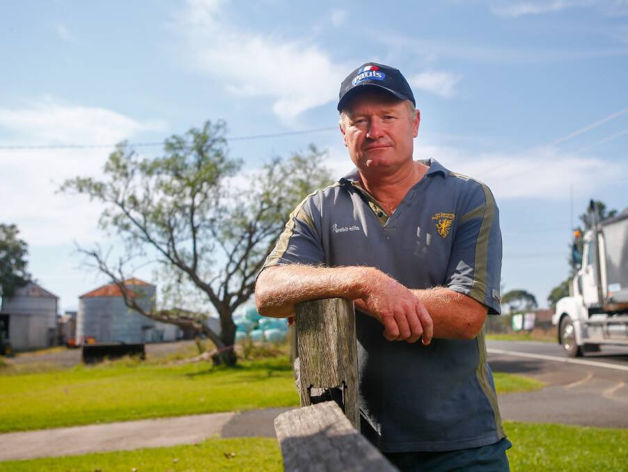 On the road:  Albion Park dairy farmer Craig Tate will see the bypass cut through his home and property. Picture: Adam McLean