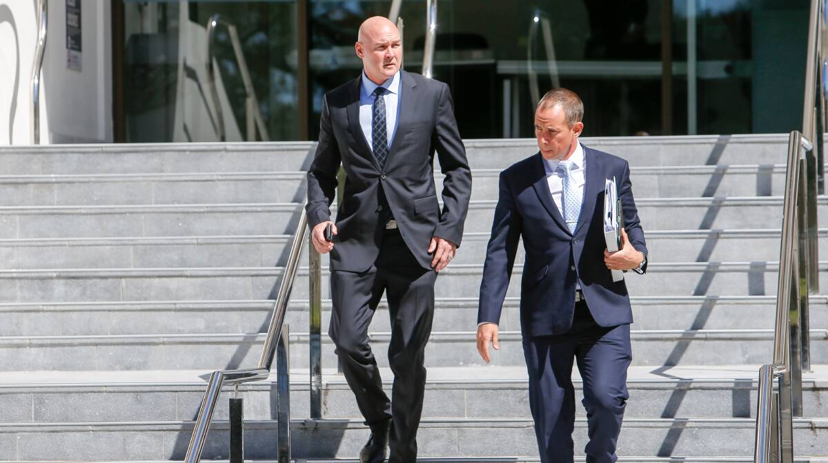 Lucky break: Dragons coach Paul McGregor leaving Wollongong Court after his drink-driving case was heard. Picture: Adam McLean