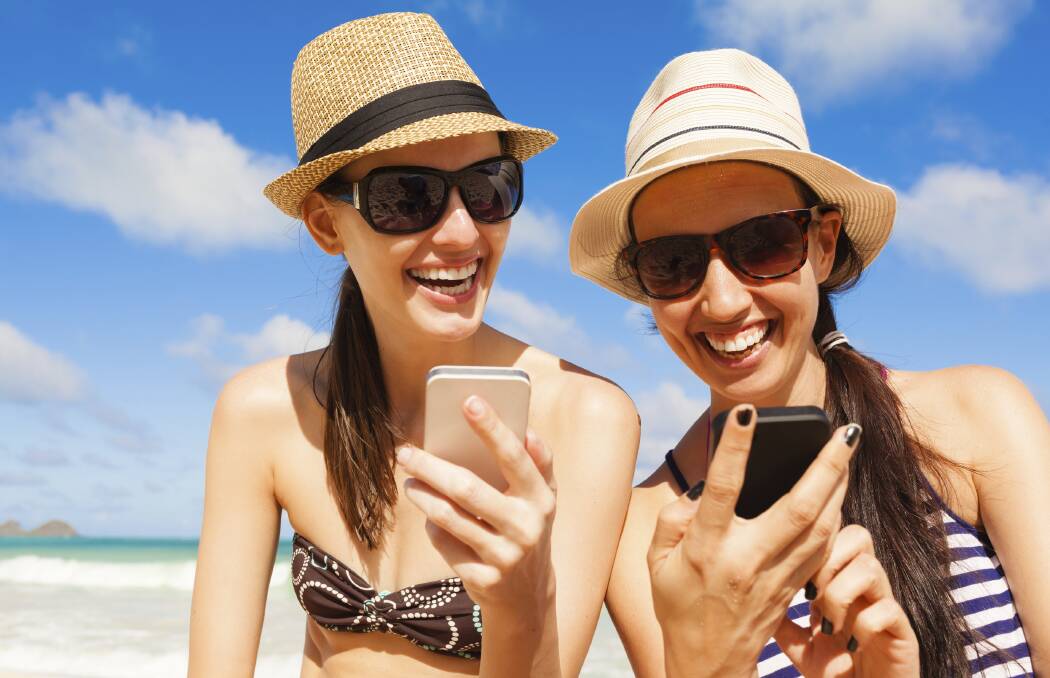 South Coast holidaymakers are jumping on social media to post photos, according to Telstra.
