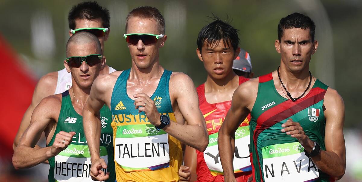 Silver medallist: Walker Jared Tallent was among the best performing members of Australia's athletics team at the Rio Olympic Games. Picture: Getty Images