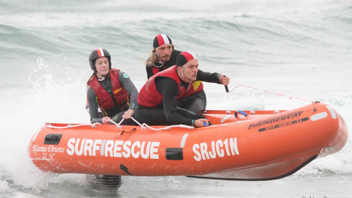 WINNERS: Kiama Downs SLSC in action in the final round of the NSW IRB (Inflatable Rescue Boat) Premiership. Picture: Alan Freeman 