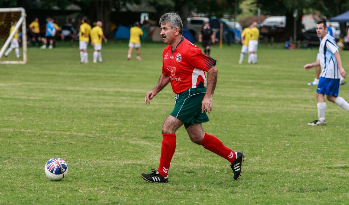 LOOKING FORWARD: Jamberoo player Zoran Jovanoski shows his skills during the 19th Johnny Warren Memorial Cup in Jamberoo on February 5-6. Picture: Georgia Matts