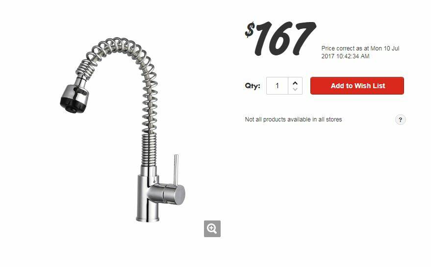 A similar style tap retails in Bunnings for $167. 